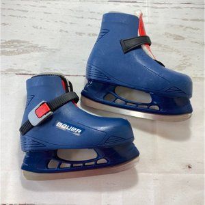 Bauer Lil' Champ Hockey Ice Skates Youth Size 10/11 Toddler Boy Blue